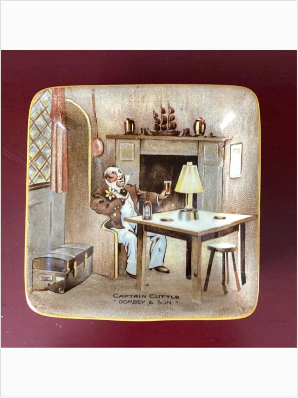 2 For $10 / Vintage Captain Cuttle (Charles Dickens) Small Decorative Plate